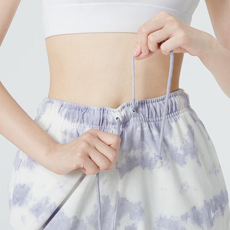 Nike Tie-Dye Drawstring Cuffed Sweatpants Women Bottoms White DM6715-580
