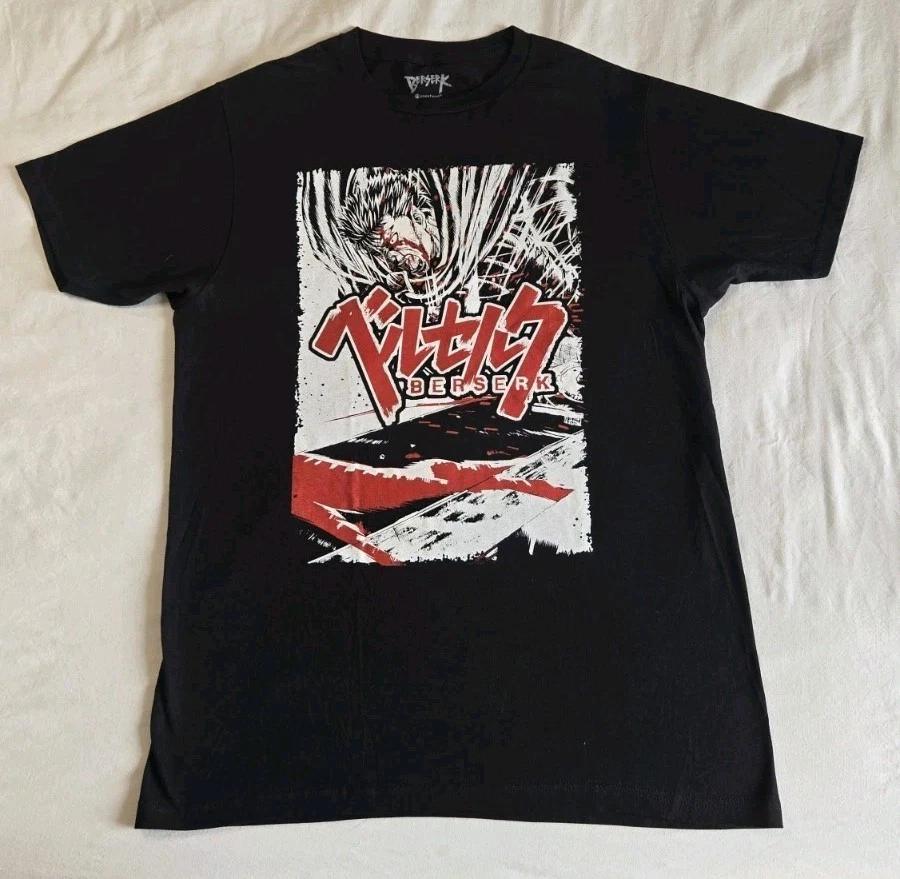 

Berserk Men s T-Shirt By Crunchyroll, Solid Black w/ Graphic Medium 100% Cotton 3XL