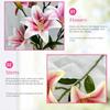 65cm Artificial Lily Flower 3D Printing Wedding Bridal Bouquet Fake Lily Bouquet  Living Room Decor
