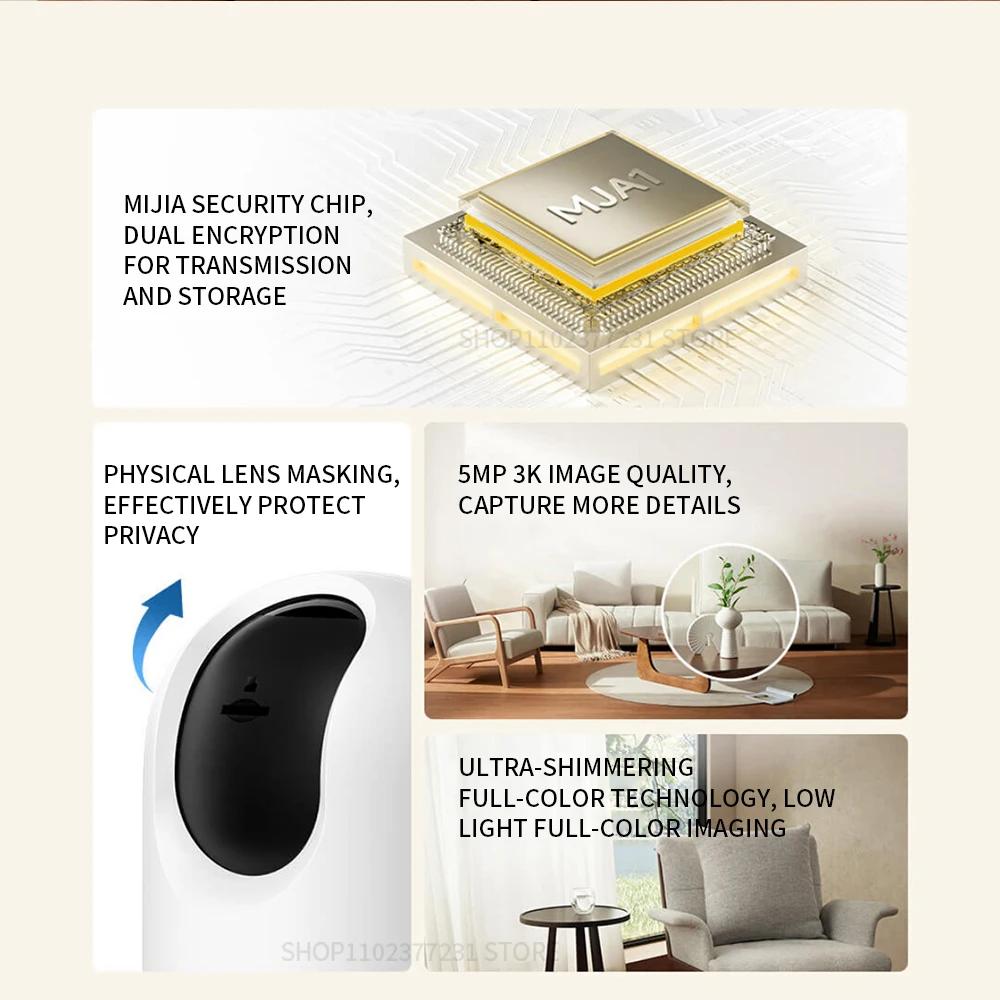 Xiaomi Cameră Inteligentă 3 Pro Versiune PTZ 5 Milioane Pixeli 3K Super Micro Full Color Hdr Plâns Bebeluș Croazieră 2.4/5GHz Mi Home Apel