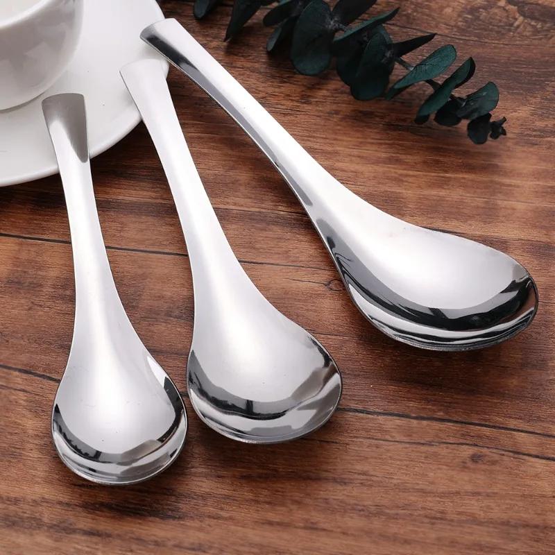 6/1Pcs Stainless Steel Spoon Thicken Soup Spoons for Pot Scoops Colander Home Multipurpose Kitchen Tableware Cooking Tools