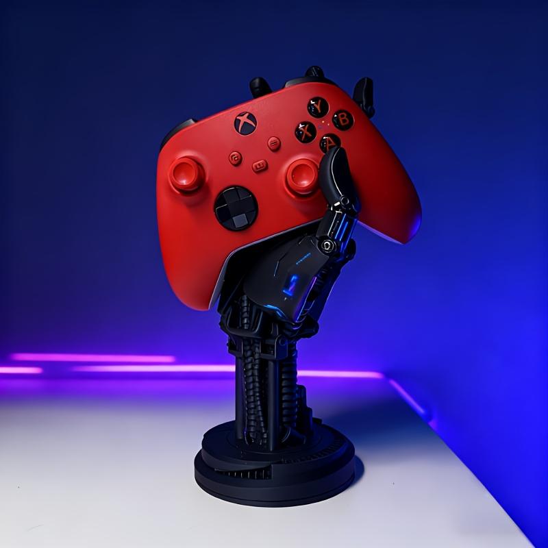 3D Cyberpunk Game Controller Stand | Multi-functional Desktop Organizer, Suitable for Controllers and Mobile Phones, Ideal Gift for Gamers