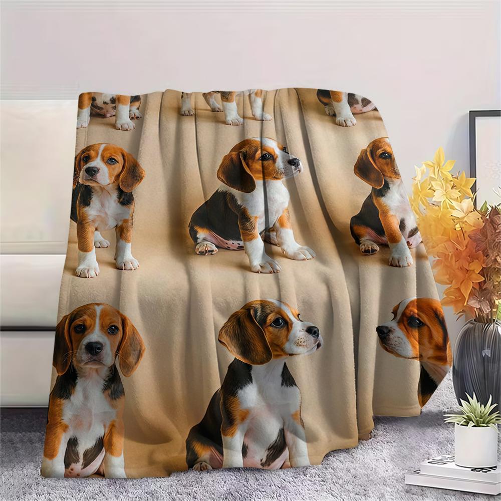 Cute puppy and kitten ID photoPrint Flannel Blanket,High quality Comfortable for All Seasons,Home Decor,Warmth and Comfort,Perfect for Christmas Gifts