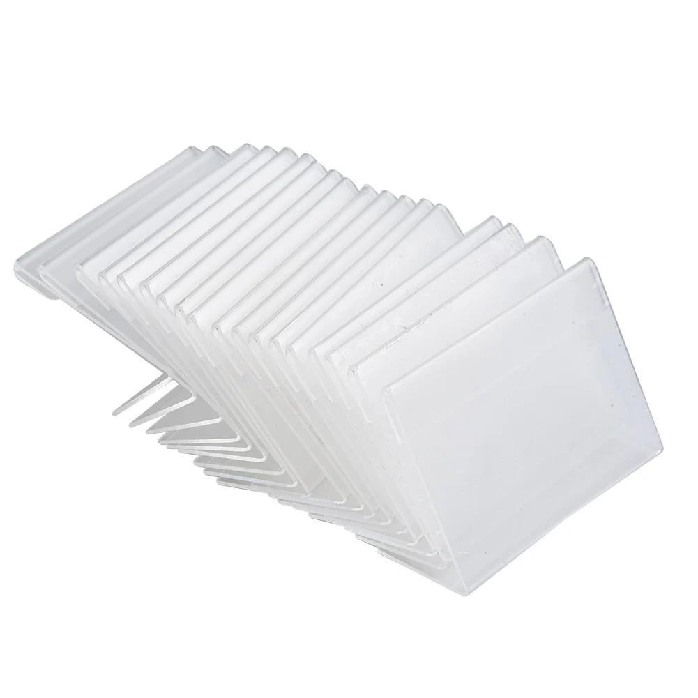 20pcs 5x7.5cm Acrylic Sign Display Stand Plastic TransparentPrice Of Business Card Label Stand Desktop Business Card Holder
