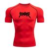Men Compression Fashion T-shirt Fitness Sportswear Summer Running Gym Sweatshirt Elastic Quick Drying Sports Sweatshirt Elastic Breathable Slim Fit