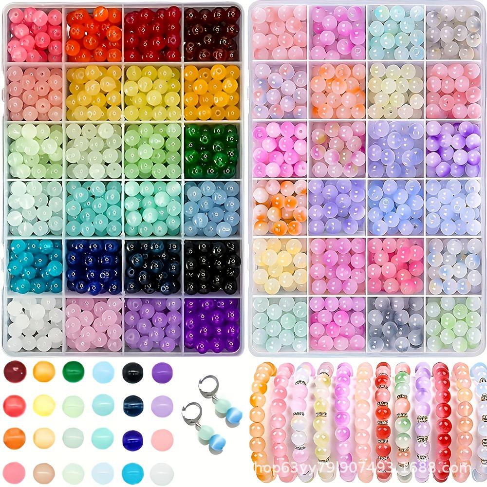 

Набір кришталевих скляних намистин 24 кольори, 8 мм, для виготовлення прикрас - 240/480 штук