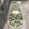 Vintage Kitchen Mat Anti-Slip Kitchen Rugs Long Carpet Absorbent Entrance Doormat Printed Kitchen Floor Mat Foot Pad