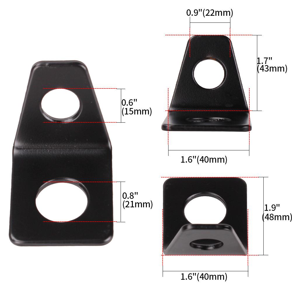 Car Modification Accessories Seat Belt Iron Plate Fixer 90 Degree Angle Bracket Kit L-Shaped Mounting Bracket