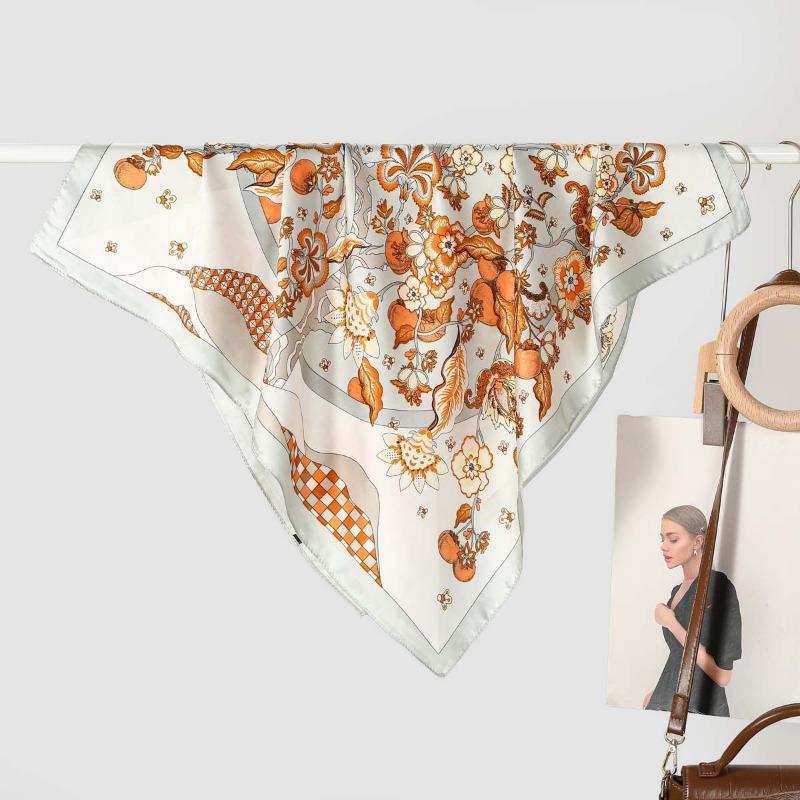 Trendig Mångsidig 70cm Liten Fyrkantig Scarves För Alla Säsonger Dekorativ Användning