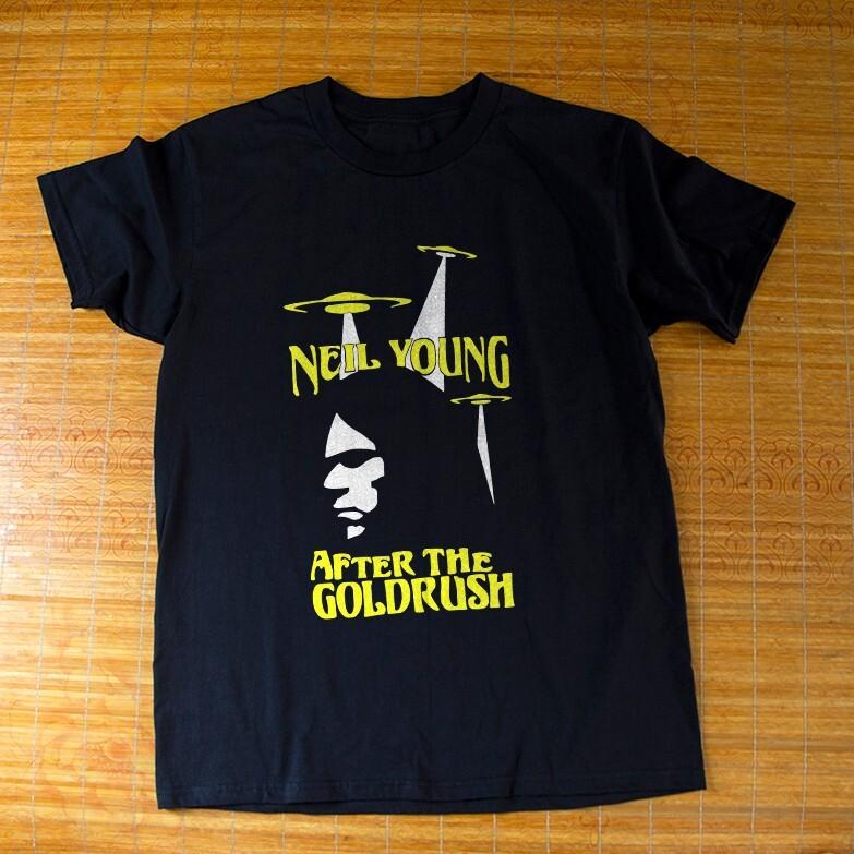 Neil Young -After the Gold Rush Unisex Black T-shirt Size S-5XL Unisex T-Shirt M