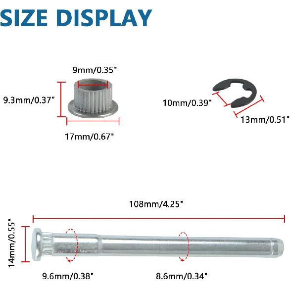 Door Hinge Pin And Bushing Repair Kits Compatible With Chevy S10 GMC S10 Pickup Blazer GMC S15 Pickup 1994-2004 Sonoma Jimmy Oldsmobile Bravada Door