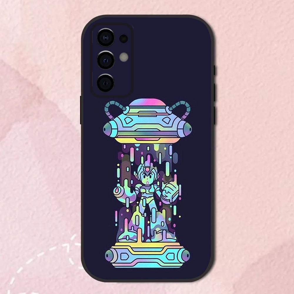 Game Phone Case For Samsung S24,S21,S22,S23,S30,Ultra,S20,Plus,Fe,Lite,Note,10,9,5G R-Rockman-a M-Megaman Black Soft Shell