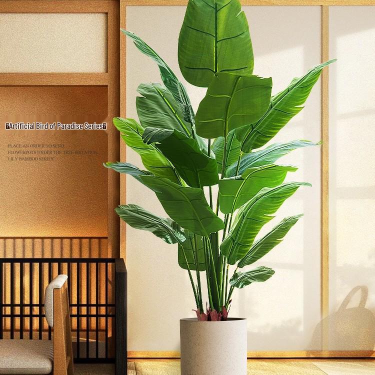 High-End Indoor Bird of Paradise Decor: Luxury Potted Traveler's Palm