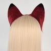 Anime-Cosplay Props Foxes Ears and Tail Set Plush Furry Animal Ears Hairhoop with Foxes Tail Fancy-Dress Party Costumes
