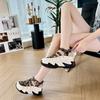 88011 Leather Women's Shoes Summer New Muffin Thick-soled Inner Height-increasing Sports and Leisure Shoes