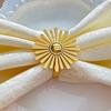 6Pcs Sunflower Napkin Rings Metal Sun Flower Napkin Holders Decorative Napkin Rings for Dining Table Wedding Birthday Party