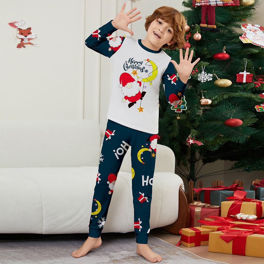 Christmas Parent Child Family Set Home Furnishings Christmas Pajamas Two Piece Set