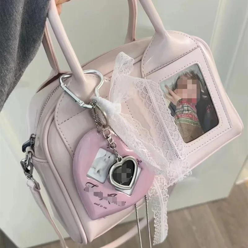 Y2K Harajuku Shoulder Bag Women Korean Transparent Ita Bag Crossbody Bag Female Japanese Designer Trend Handbag Purse