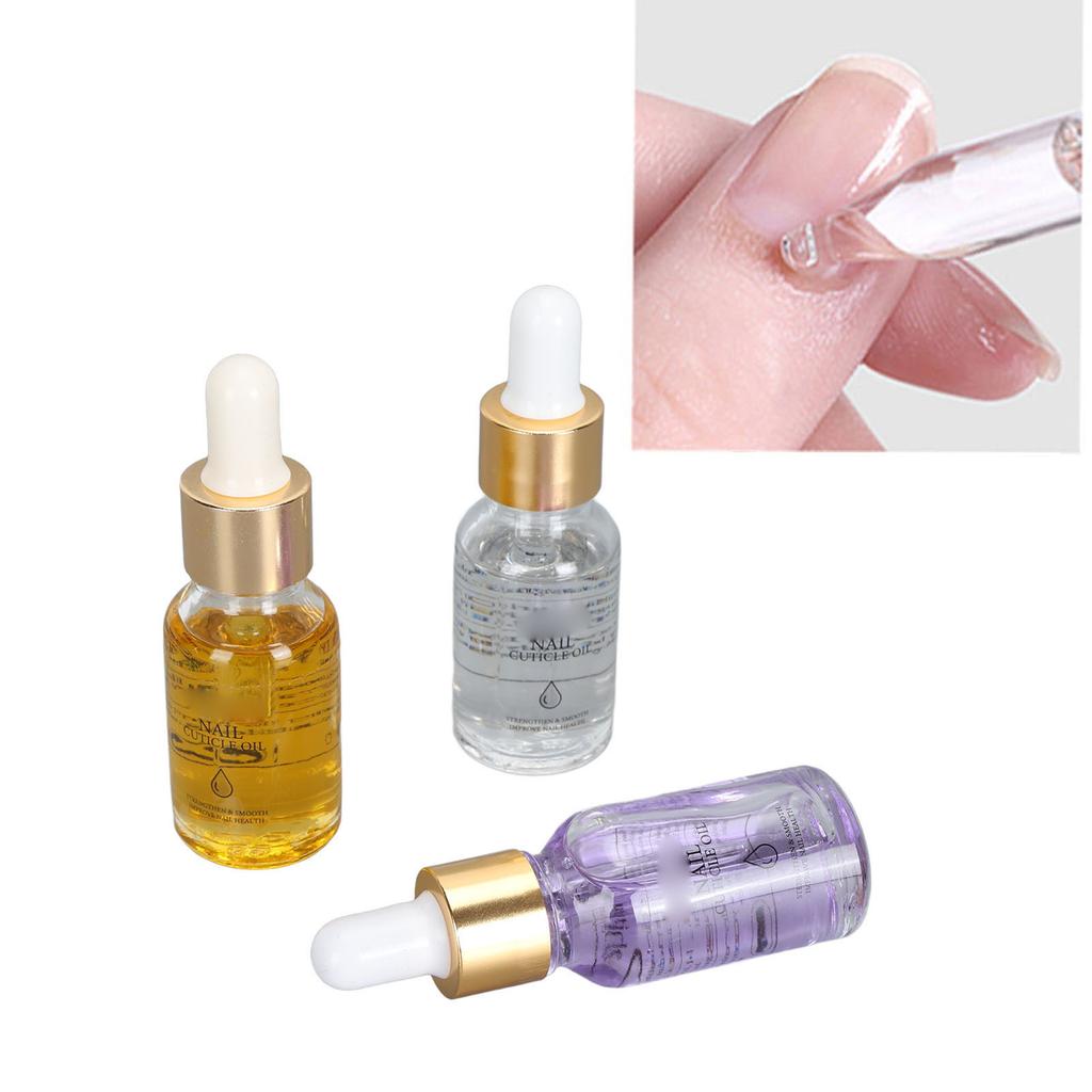 3 X 15ml Nail Cuticle Oil Nourishing Moisturizing Strengthening Scented Prevents Dryness Cuticle Softener