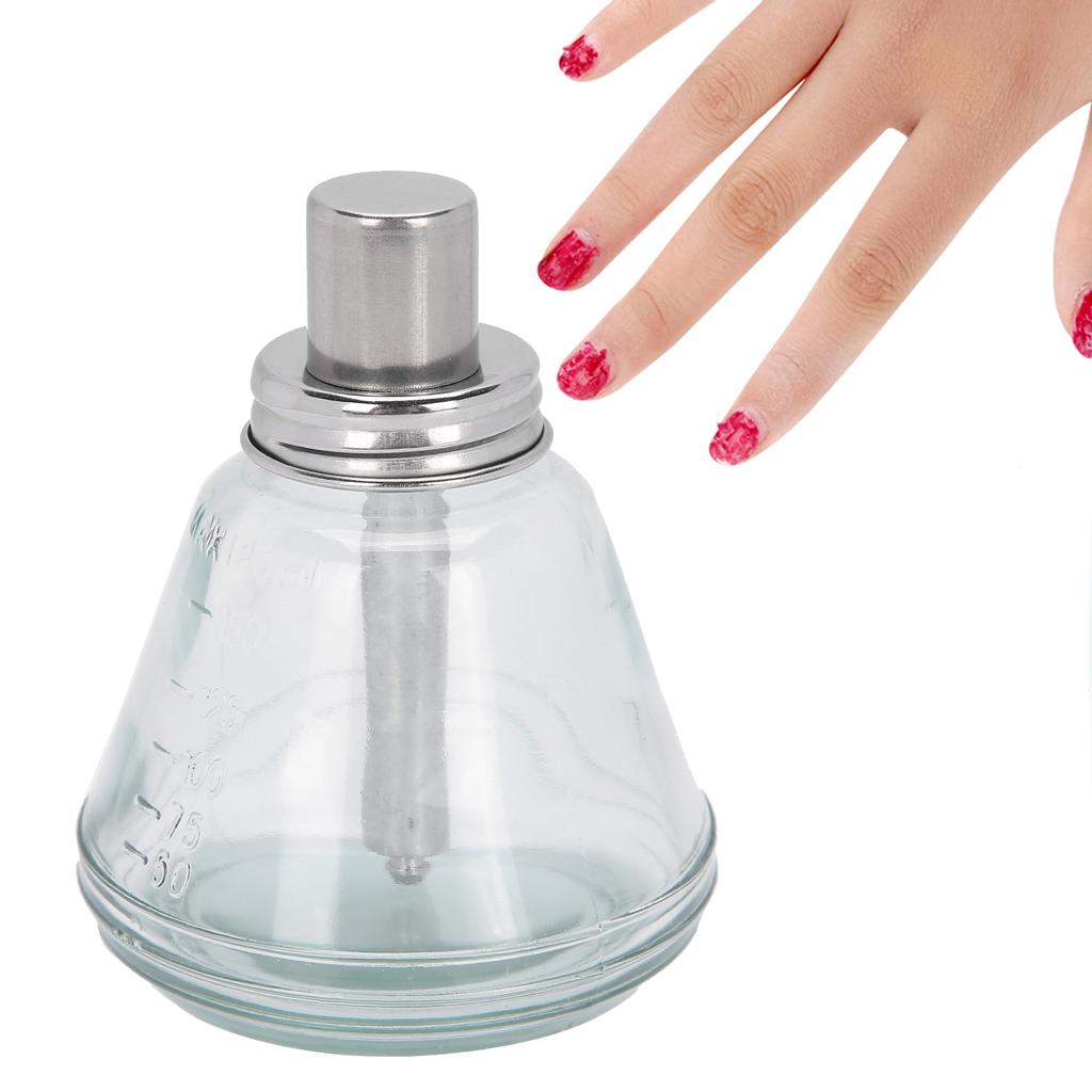 Press Type Liquid Pump Dispenser Nail Polish Remover Refillable Bottle 180ml (Aluminum Core)