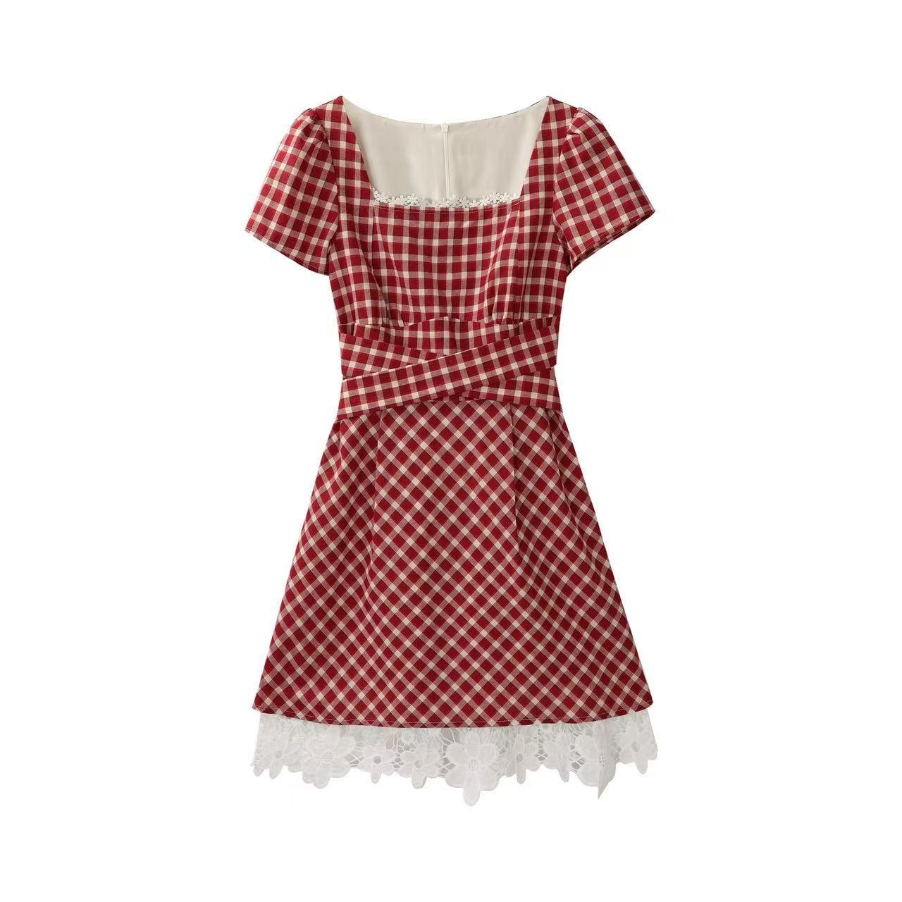 Plus Size French Summer A-Line Dress - Tummy Concealing Pear Shape Skirt Small