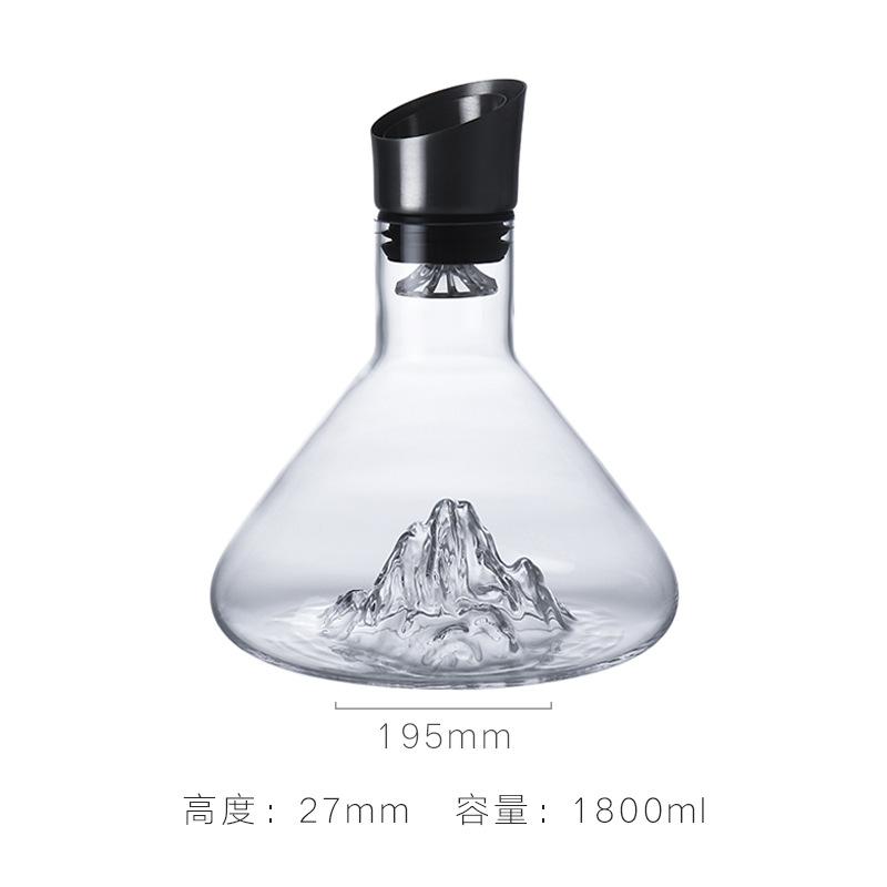 

Creative Iceberg Wine Decanter Luxury High End Crystal Glass Quick Pour Carafe for Home Bar