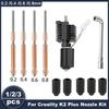 For Creality Hi/K2/K2 Pro/K2 Plus High-Flow Nozzles,Quick Change (0.2/0.4/0.6/0.8mm) High-Flow Steel-Tip Copper Nozzles&Titanium
