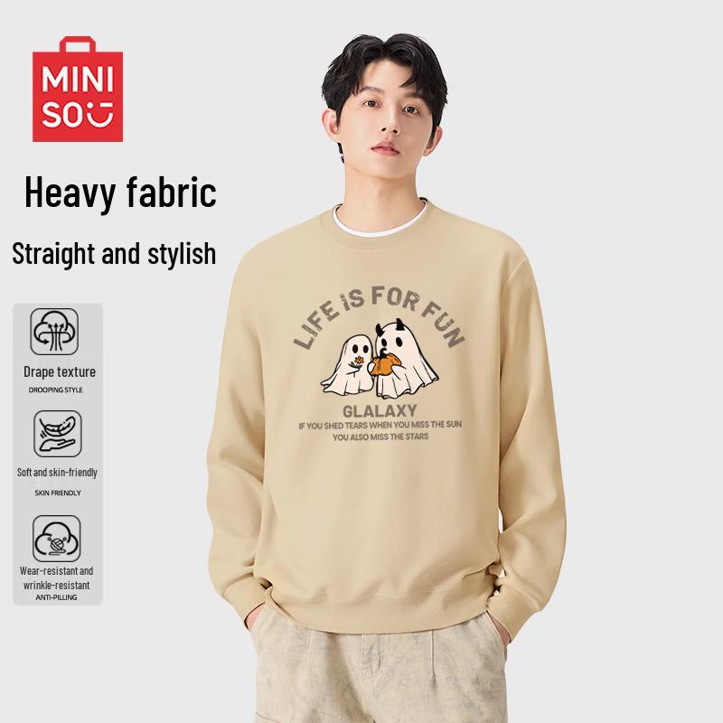 MINISO Men's Cartoon Graphic Pullover Sweatshirt