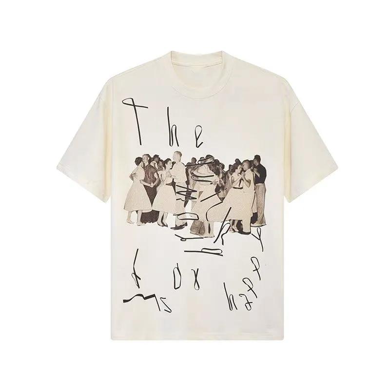 

Dancing Party Graphic Print Autumn Pure Cotton Men s and Women s T-shirt Short Sleeve Street Fashion Trend Clothing S