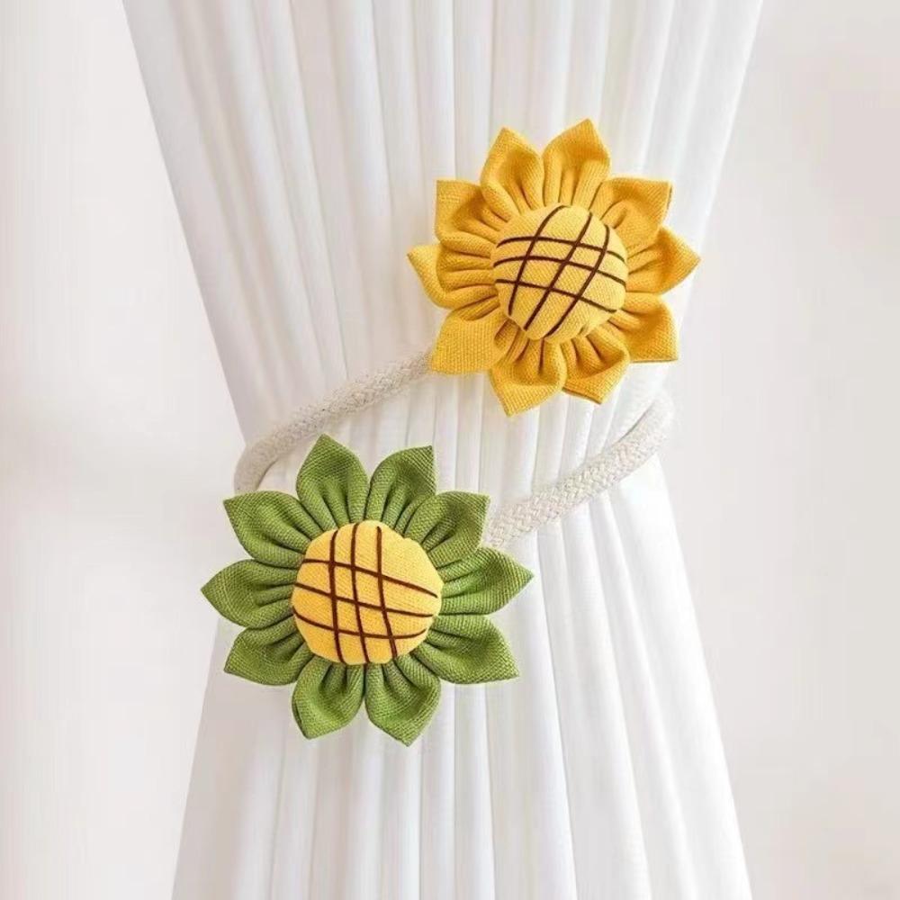 1Pcs Romantic Sunflower Curtain Tieback Curtain Strap Curtain Rope Holders  Home Decor