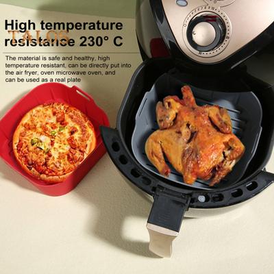 Silicone Air Fryer Baking Pan Liners with Handles Food-Grade Silicone Oven Liner Non-Stick Reusable Airfryer Accessories for 4-6 Qt Air Fryers