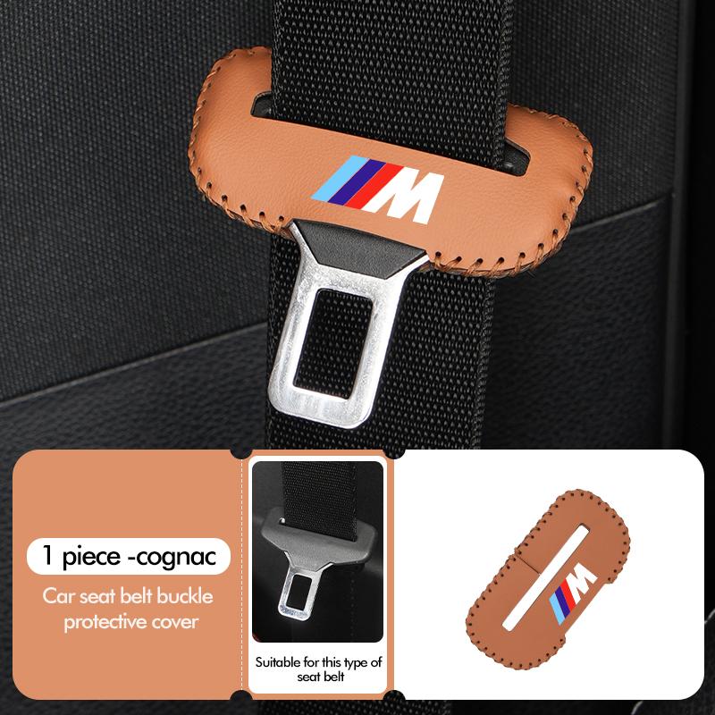 1/2/5pcs Auto Leather Belt Buckle Protector Durable Guard Cover For BMW E93 F10 F20 F30 F40 F15 F25 F26 F31 F49 F86 M3 M5 X3 E90