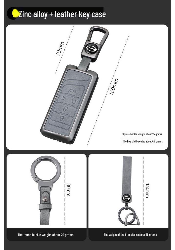 Compatible Key Cover for GAC Trumpchi GS4 Plus, Aion Y Plus, Shadow Leopard M8, Master GS8, GS3 Buckle, and M6 Pro