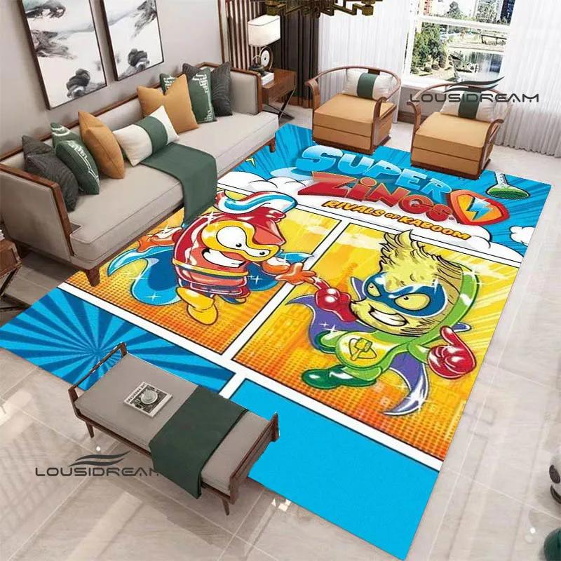 Cute cartoon Super Zings printed carpet Non-slip carpet Yoga mat door mat photography props kitchen mat area rug birthday gift