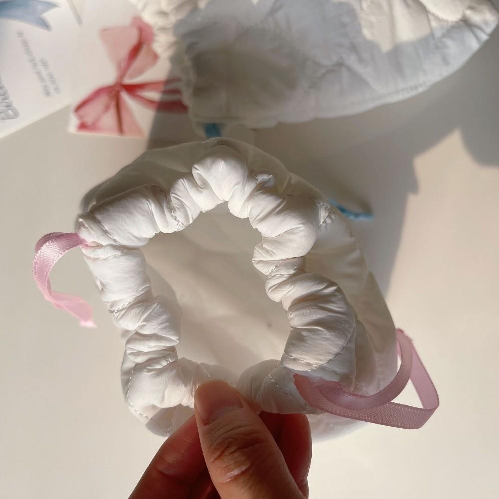 Anti-fall Drawstring Wallet Quilted Cotton Sanitary Napkin Storage Bag for Travel