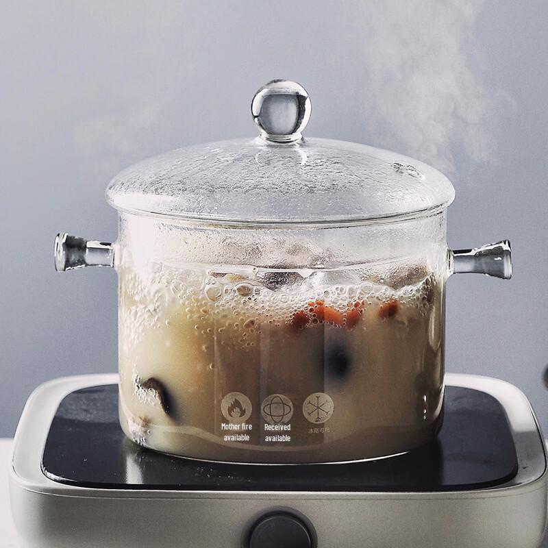 Wutuo High Borosilicate Glass Pot with Pearl Handle