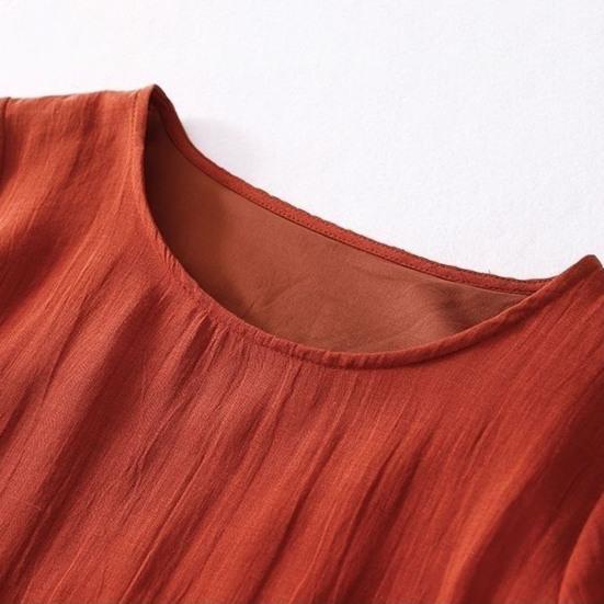 Vestido de Verano para Mujer Talla Grande Boho Manga Corta Cuello Redondo Suelto Largo Casual Fluido Playa Vestido Línea A
