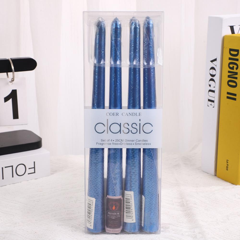 4pcs 10 Inch Tapered Stem/threaded Candles Long Burning Time Smokeless for Home Decoration Birthday Party Candlelight Dinner