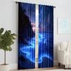 Set Of 2 Versatile Polyester Transparent Curtains Home Decoration Beach Night Scene Theme Use Bedrooms Living Rooms Curtain For Area Made