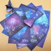 Starry Sky Origami Paper: Double-Sided Constellation Print for Kids, 12 Designs, Foldable Into Cranes and Hearts