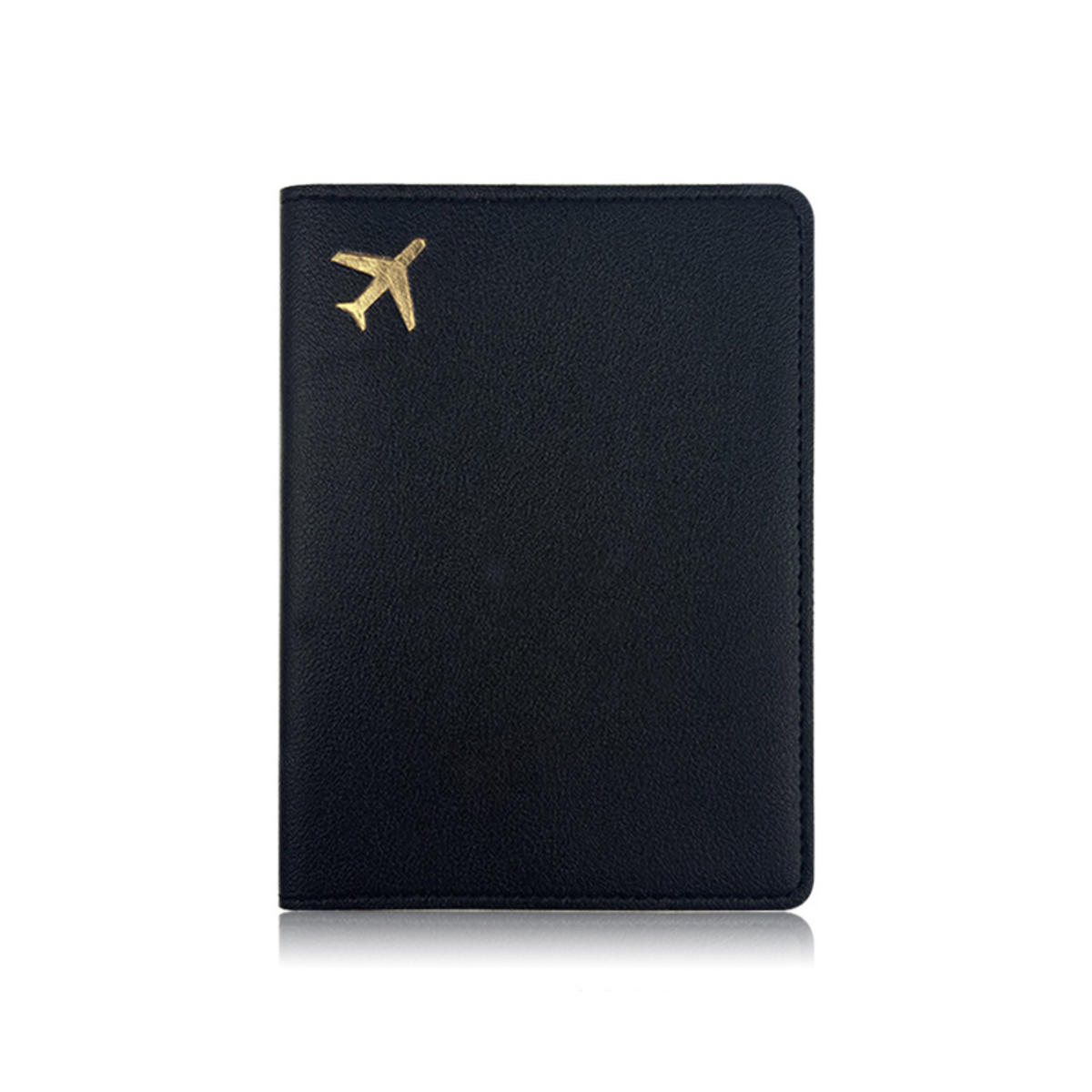 

Кожаные обложки-чехлы для паспорта Водонепроницаемый дорожный кошелек для кредитных карт Милая книжка для паспорта для женщин/мужчин Пряжка one size чёрный