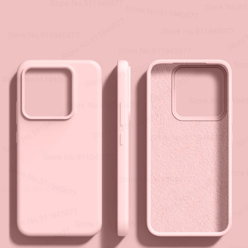 Liquid Silicone Case For Xiaomi Mi 14 Ultra 13T 13 Lite 12T 12S 11T Redmi Note 13 12 11 10 Pro Plus 5G 13C Shockproof Soft Cover