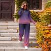 Women's Casual Printed Sweatshirt and Pants Set Round Neck Loose Fit for Everyday Wear and Lounging