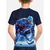 Youngsters' 3D Blue-Eyed Kitten Graphic T-Shirt | Unisex Polyester-Spandex Blend | Breathable