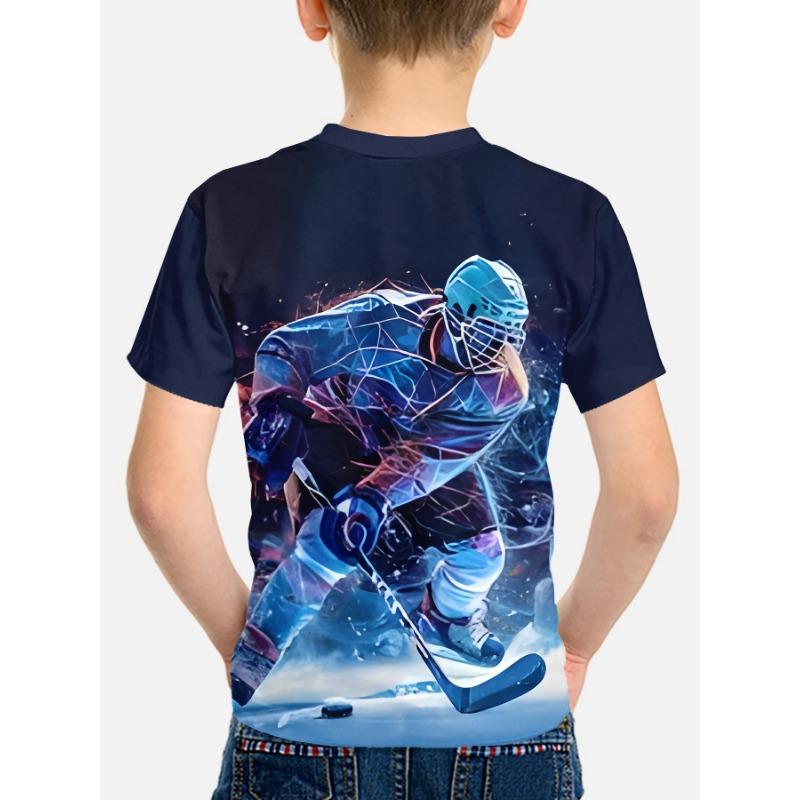 Youngsters' 3D Blue-Eyed Kitten Graphic T-Shirt | Unisex Polyester-Spandex Blend | Breathable