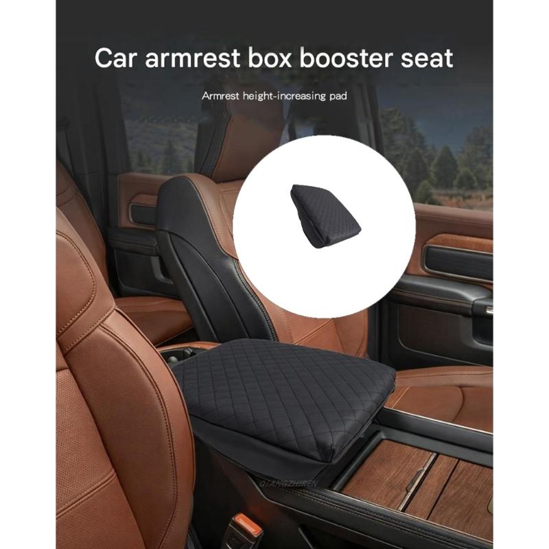 Upgrades Leather Center Console Cover Armrest Protector Square Armrest Cover Excellent Fit for Pickup 1500 2018-2026