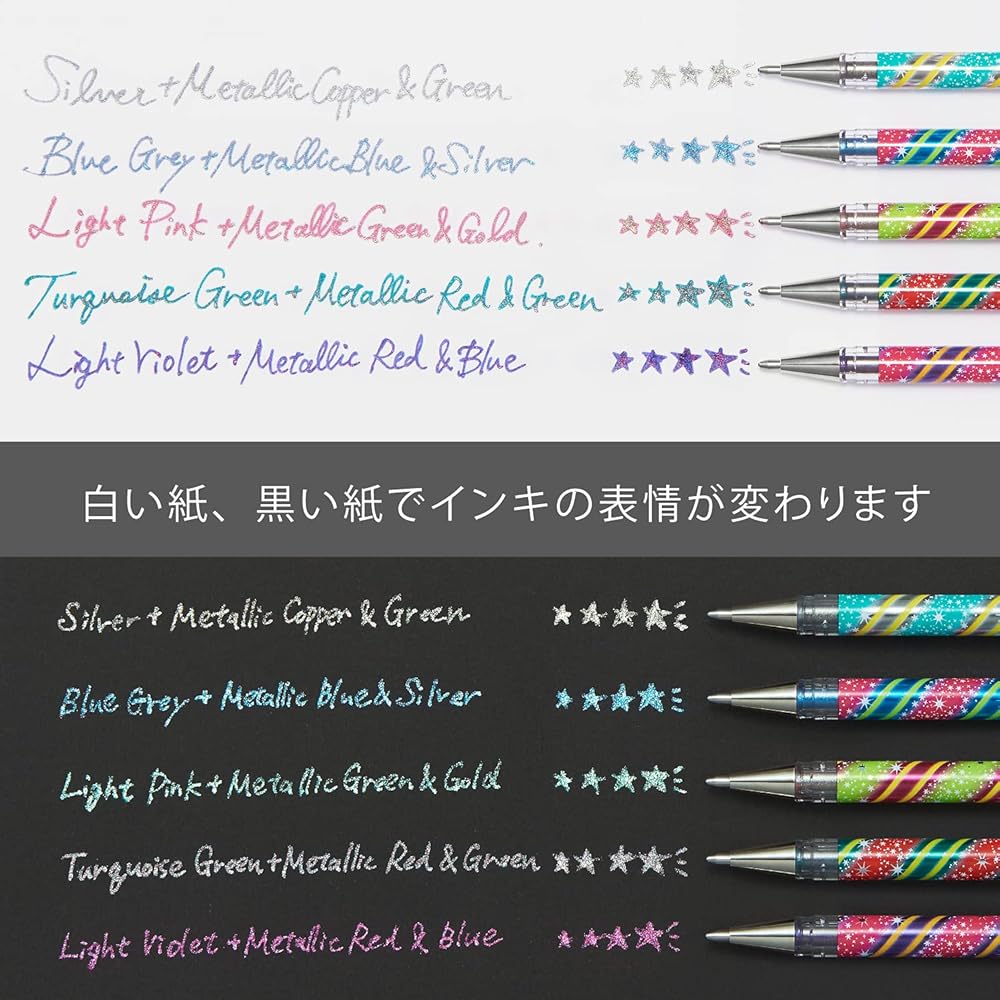Pentel Hybrid Dual Metallic Color Ballpoint Pen 10 Colors K110WR-10ST