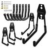 ABIY Heavy Duty Garage Wall Hooks Utility J Hooks For Hanging Ladders, Bikes Power Tools With Anti-Slip Coating