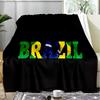 1PC Brazil Artwork Printed Soft Flannel Blanket Throw for Adult Bedroom Living Room Sofa Camping Travel Fan Gifts Christmas Gifts