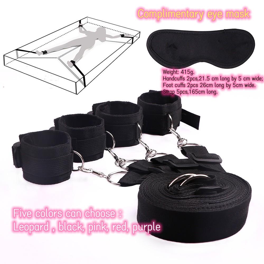 VaHppy Bed Sex Bondage 5 Colors Nylon 5CM Gift Eye Mask Handcuffs Foot Cuffs High Quality Product Couple Adult Sex Toys SM BDSM